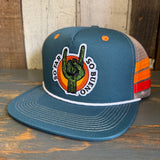 SO FAR :: SO BUENO Side Stripe Snapback Trucker Hat - Teal