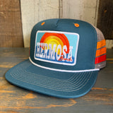 Hermosa Beach 72 & SUNNY Side Stripe Snapback Trucker Hat - Teal