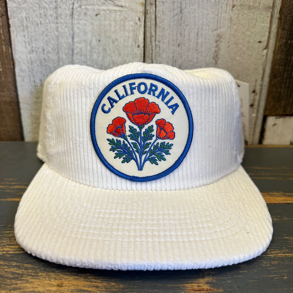 CALIFORNIA POPPY Vintage Corduroy Hat - Beige/Off White