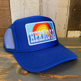 Hermosa Beach 72 & SUNNY High Crown Trucker Hat - Royal Blue
