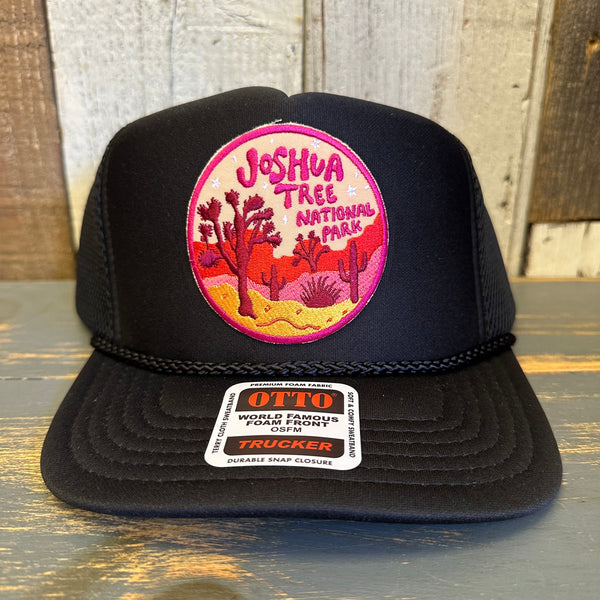 JOSHUA TREE NATIONAL PARK High Crown "Air Mesh" Trucker Hat - Black