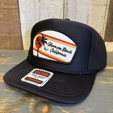 Hermosa Beach RETRO SUNSET High Crown "Air Mesh" Trucker Hat - Black