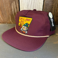 GIVE A HOOT, DON'T PULLUTE - 5 Panel Nylon Hat - Eggplant
