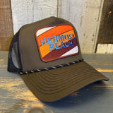 Hermosa Beach GOLF CARTS & YOGA PANTS High Crown Rope Trucker Hat - Loden Green/Black