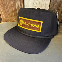 Hermosa Beach AS REAL AS THE STREETS - 5 Panel Nylon Hat - Black
