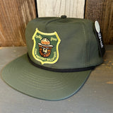 SMOKEY BEAR - ONLY YOU CAN PREVENT WILDFIRES - 5 Panel Nylon Hat - Military Green