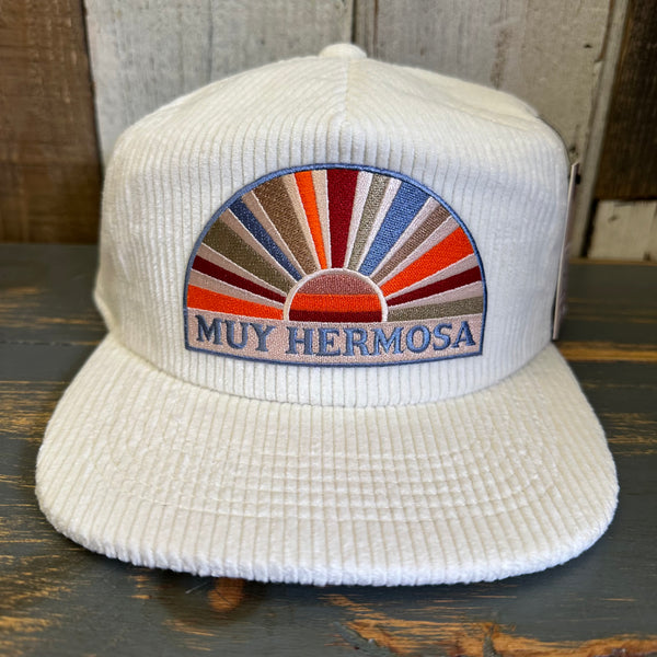 Hermosa Beach MUY HERMOSA Vintage Corduroy Hat - Beige / Off White