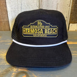 Hermosa Beach ARE YOU ESTABLISHED? Brushed Rope Trucker Hat - Black
