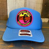 Hermosa Beach 21 • WIN BY TWO High Crown Trucker Hat - Col. Blue