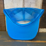 Hermosa Beach 21 • WIN BY TWO Trucker Hat - Neon Blue