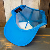 Hermosa Beach 21 • WIN BY TWO Trucker Hat - Neon Blue
