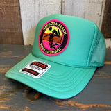 Hermosa Beach 21 • WIN BY TWO Trucker Hat - Cactus Green