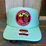 Hermosa Beach 21 • WIN BY TWO Trucker Hat - Seafoam Green