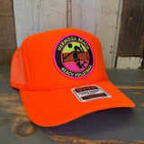 Hermosa Beach 21 • WIN BY TWO Trucker Hat - Neon Orange
