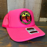 Hermosa Beach 21 • WIN BY TWO Trucker Hat - Neon Pink
