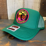 Hermosa Beach 21 • WIN BY TWO High Crown Trucker Hat - Kelly Green