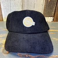 Hermosa Beach CLASSIC MINI LOGO Corduroy Dad Hat - Black