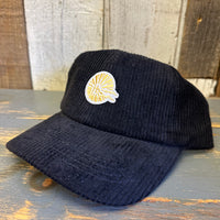 Hermosa Beach CLASSIC MINI LOGO Corduroy Dad Hat - Black