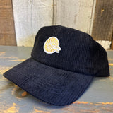 Hermosa Beach CLASSIC MINI LOGO Corduroy Dad Hat - Black