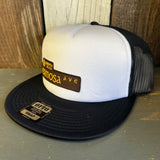 Hermosa Beach HERMOSA AVE Trucker Hat - Black/White (Flat Brim)