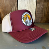 SOUTH BAY SURF (Multi Colored Patch) Trucker Hat - Maroon/White