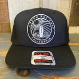 SOUTH BAY SURF CALIFORNIA (Black Patch) 5 Panel Mid Profile Baseball Cap - Black
