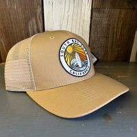 SOUTH BAY SURF (Multi Color Patch) - 6 Panel Trucker Hat - Camel/Khaki