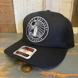 SOUTH BAY SURF CALIFORNIA (Black Patch) 5 Panel Mid Profile Baseball Cap - Black