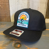 Hermosa Beach 1 to 3 FEET HIGH & RISING 5 Panel Mid Profile Baseball Cap - Black