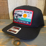 Hermosa Beach THE PERFECT WAVE 5 Panel Mid Profile Baseball Cap - Black
