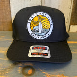 SOUTH BAY SURF CALIFORNIA (Multi Color Patch) 5 Panel Mid Profile Baseball Cap - Black