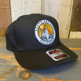 SOUTH BAY SURF CALIFORNIA (Multi Color Patch) 5 Panel Mid Profile Baseball Cap - Black