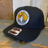 SOUTH BAY SURF CALIFORNIA (Multi Color Patch) 5 Panel Mid Profile Baseball Cap - Black