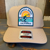 Hermosa Beach 1 to 3 FEET HIGH & RISING  5 Panel Mid Profile Baseball Cap - Khaki