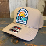 Hermosa Beach 1 to 3 FEET HIGH & RISING  5 Panel Mid Profile Baseball Cap - Khaki