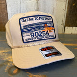 Hermosa Beach TAKE ME TO THE SHORE 90254 5 Panel Mid Profile Baseball Cap - Khaki