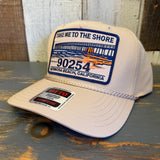 Hermosa Beach TAKE ME TO THE SHORE 90254 5 Panel Mid Profile Baseball Cap - Khaki