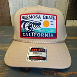 Hermosa Beach THE PERFECT WAVE 5 Panel Mid Profile Baseball Cap - Khaki