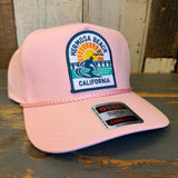 Hermosa Beach 1 to 3 FEET HIGH & RISING  5 Panel Mid Profile Baseball Cap - Pink