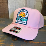 Hermosa Beach 1 to 3 FEET HIGH & RISING  5 Panel Mid Profile Baseball Cap - Pink