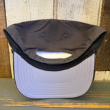 Hermosa Beach OBLIGATORY SUNSET 5 Panel Mid Profile Baseball Cap - Charcoal Grey