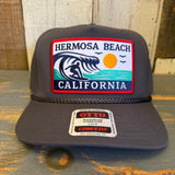 Hermosa Beach THE PERFECT WAVE 5 Panel Mid Profile Baseball Cap - Charcoal Grey