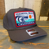 Hermosa Beach THE PERFECT WAVE 5 Panel Mid Profile Baseball Cap - Charcoal Grey