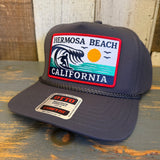 Hermosa Beach THE PERFECT WAVE 5 Panel Mid Profile Baseball Cap - Charcoal Grey
