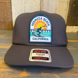 Hermosa Beach 1 to 3 FEET HIGH & RISING  5 Panel Mid Profile Baseball Cap - Charcoal Grey