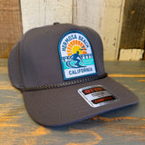 Hermosa Beach 1 to 3 FEET HIGH & RISING  5 Panel Mid Profile Baseball Cap - Charcoal Grey