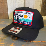 Hermosa Beach THE PERFECT WAVE 5 Panel Mid Profile Baseball Cap - Black