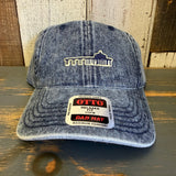 MANHATTAN BEACH PIER & ROUNDHOUSE 6 Panel Low Profile Dad Hat - Deep Navy Denim