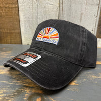 Hermosa Beach MUY HERMOSA :: COASTAL EDITION MINI 6 Panel Low Profile Style Dad Hat - Vintage Black