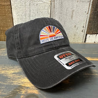 Hermosa Beach MUY HERMOSA :: COASTAL EDITION MINI 6 Panel Low Profile Style Dad Hat - Vintage Black